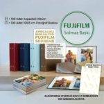 100 adet Albümlü 10x15 Fotoğraf Baskı