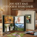 Koton Albümlü 200 Adet 10x15 Fotoğraf Baskı