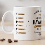 Küçük Adımlar Büyük Hayaller Kupa – Motive Edici Tasarımlı Beyaz Seramik Kupa 300 ml - Görsel 3